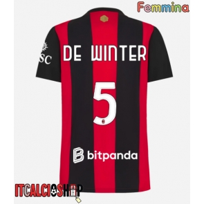 AC Milan Koni De Winter #5 Prima Maglia Femmina 2026-27 Manica Corta